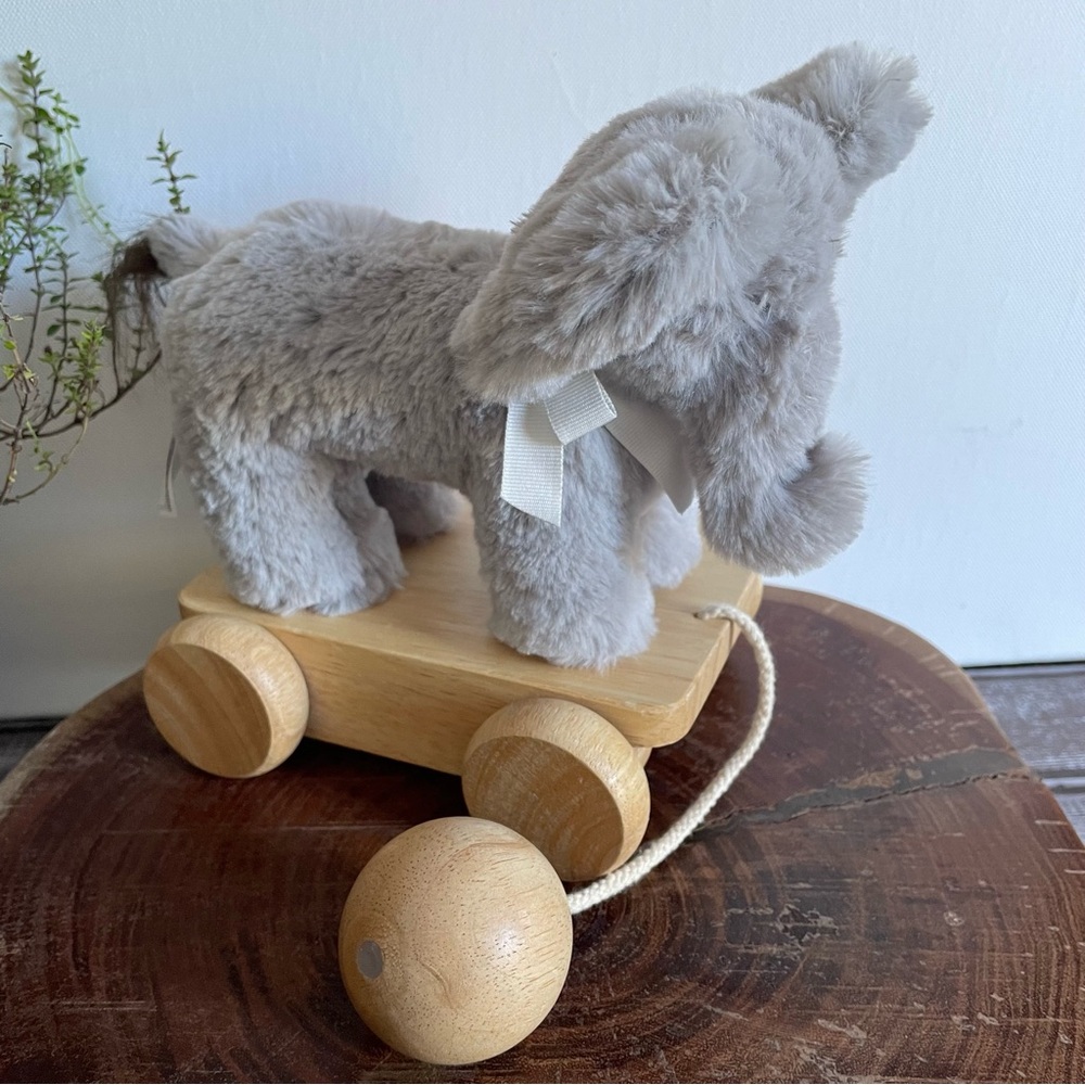 Pottery Barn Kid plush stuffed animal baby nursery elephant monkey gray neutral - Picture 6 of 14